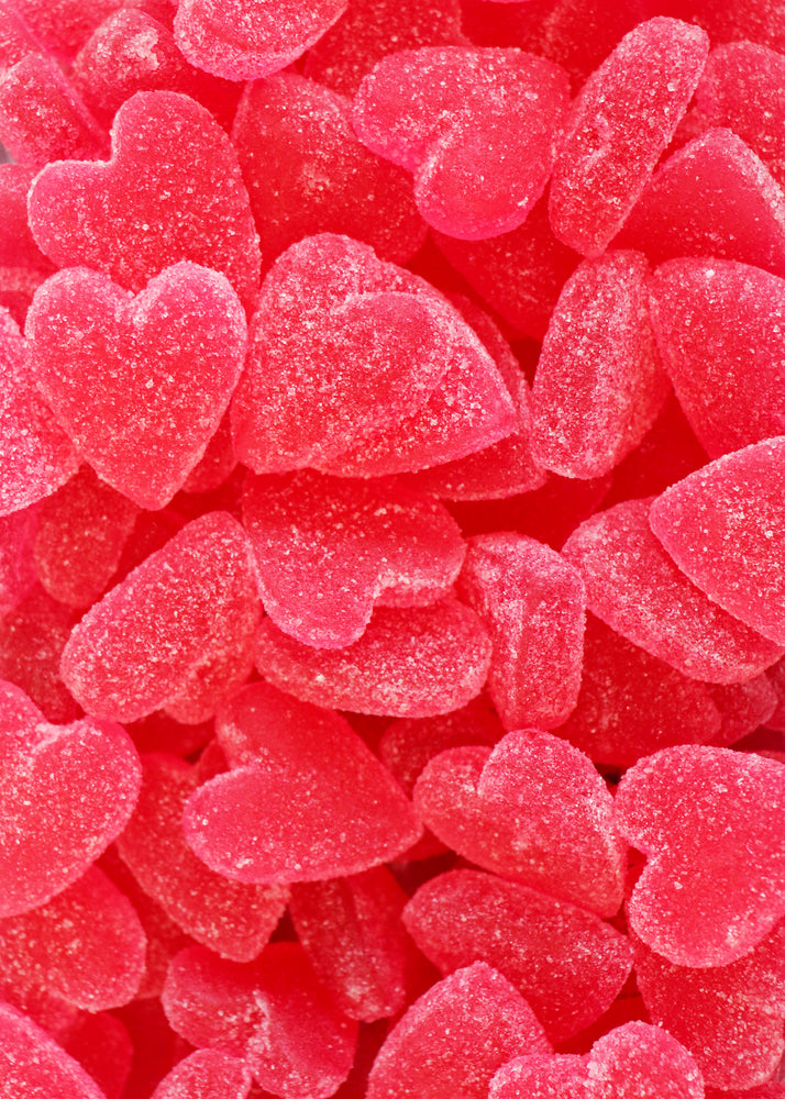 1KG of SOUR Pink Hearts Sweets (Vegan, Halal, Gluten Free)