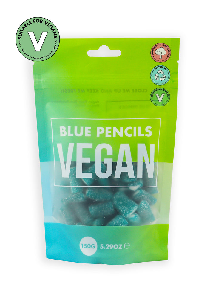 Vegan Blue Raspberry Pencils Pouch 150g