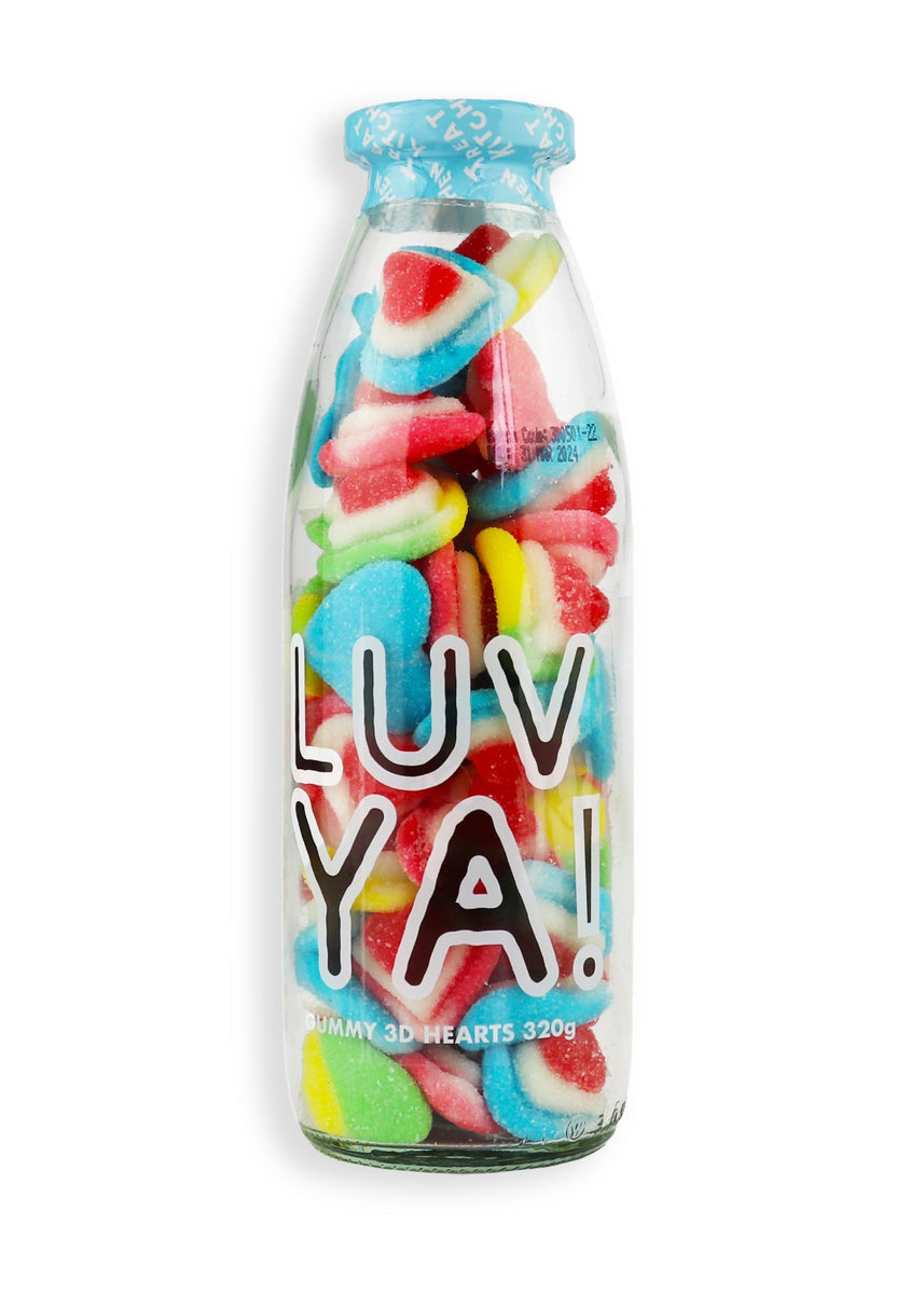 Luv Ya!' Gummy Hearts Message Bottle 320g – Treat Kitchen