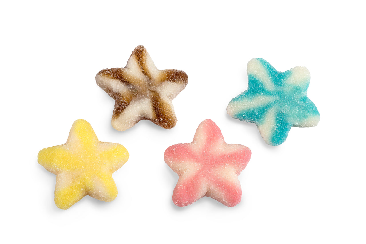 Sugared Mixed Twist Stars 1kg
