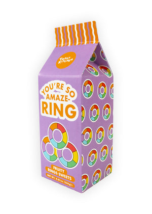 Gummy Fruity Rings Sweet Milk Carton