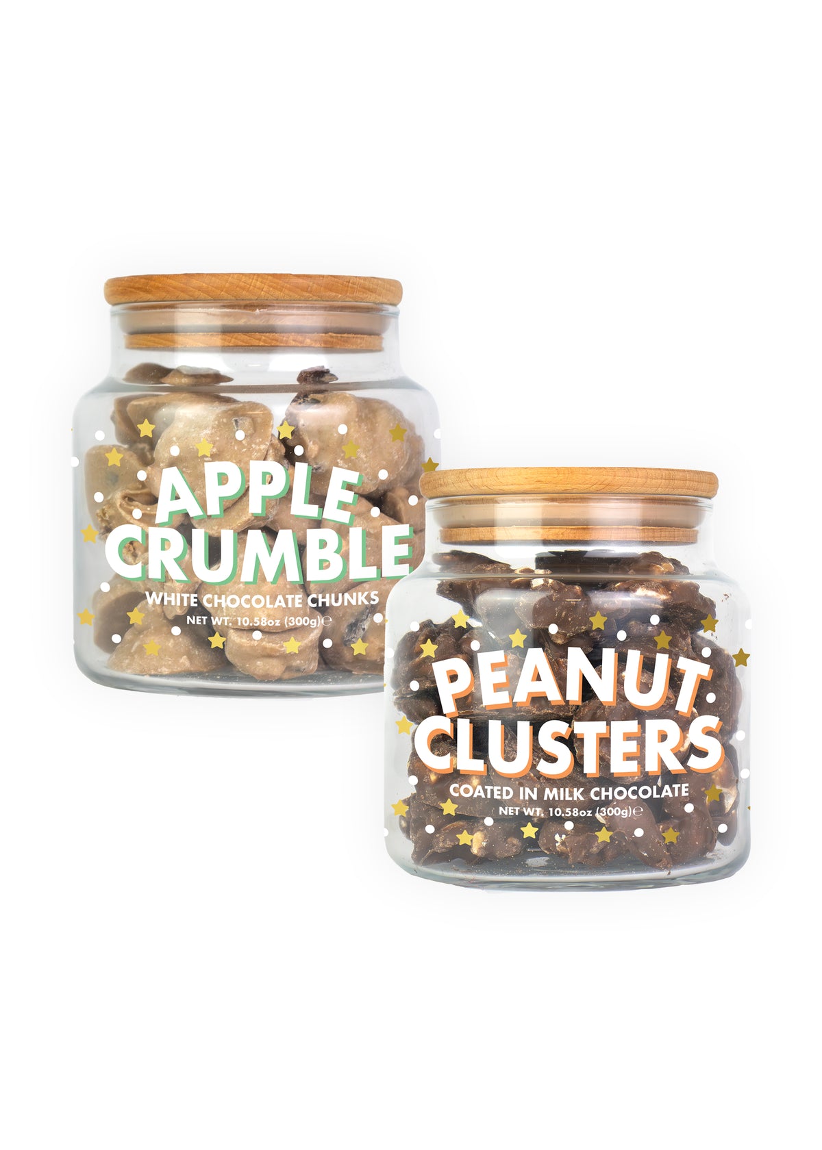 Chocolate Peanuts and Apple Crumble Clusters Duo