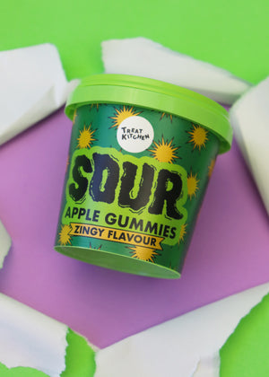 90g Green Apple Flavour Super Sours Mini Tub