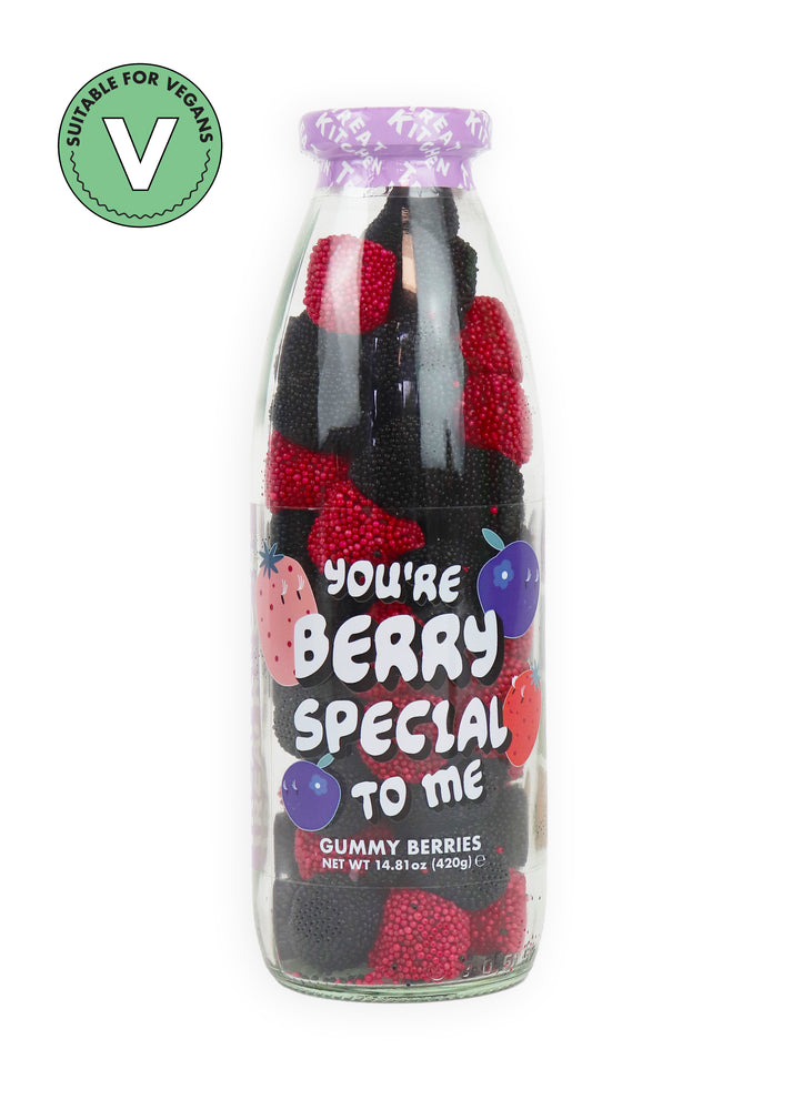 "You're Berry Special To Me" Vegan Gummy Berries Sweets in a Bottle 420g