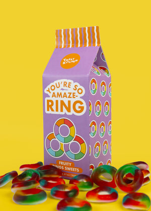 Gummy Fruity Rings Sweet Milk Carton