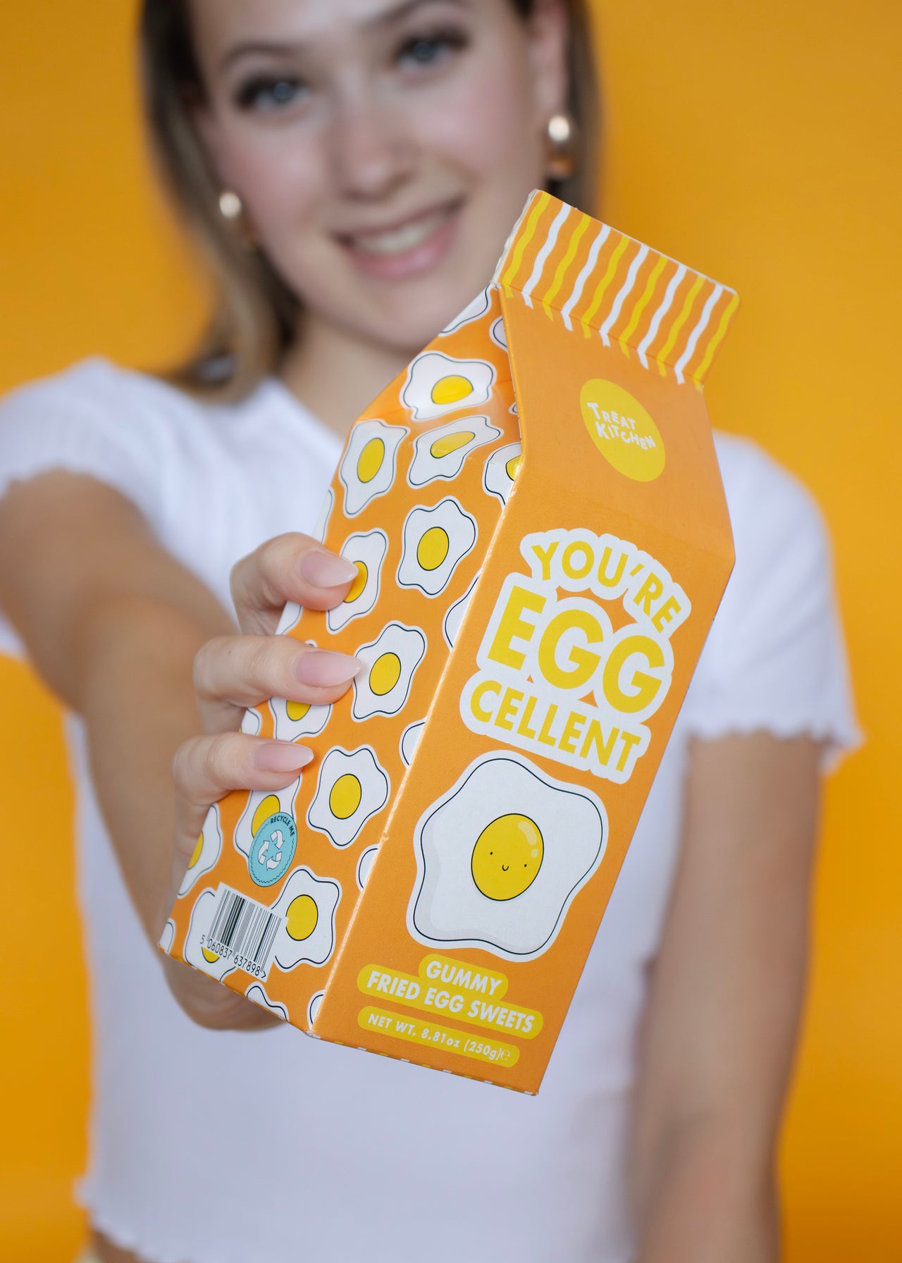 Gummy Fried Eggs Sweet Milk Carton