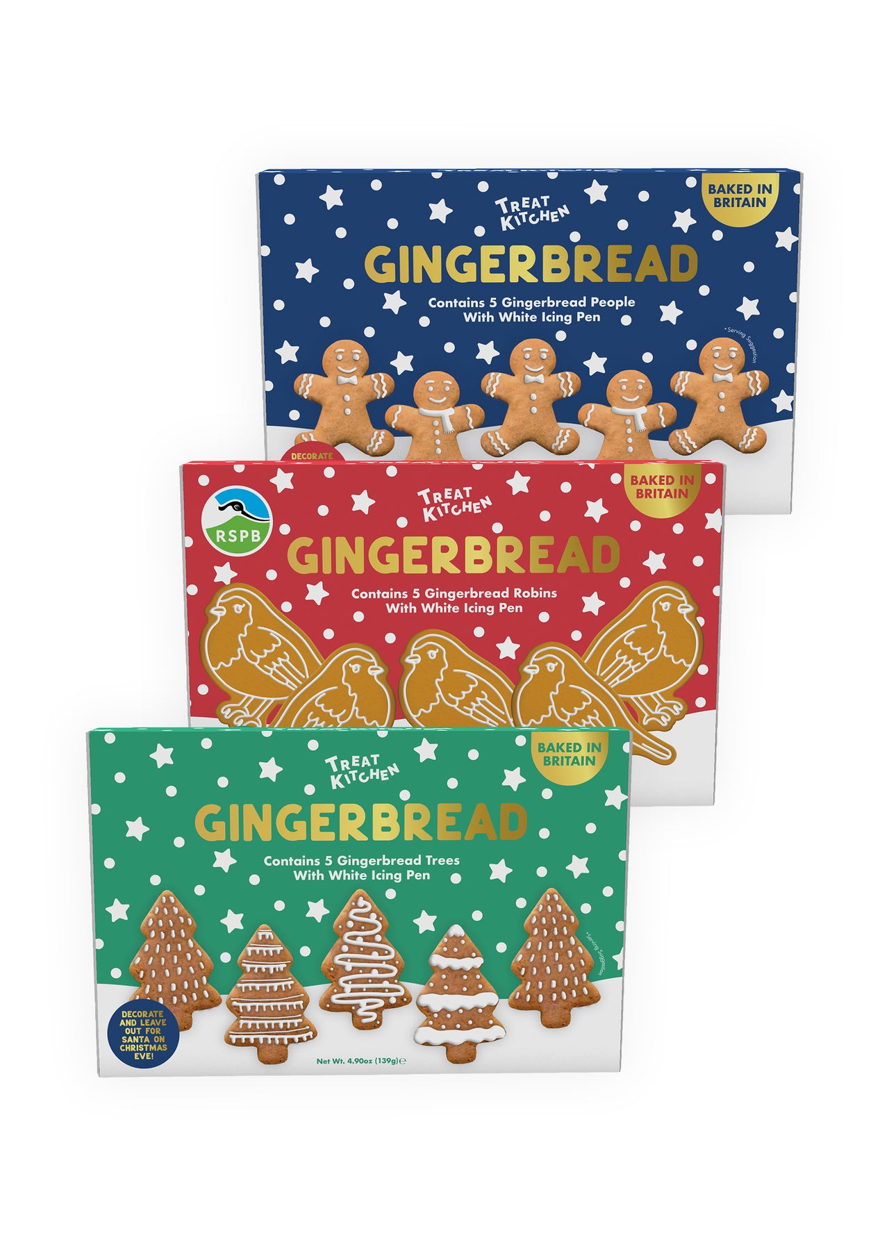 Letterbox Gingerbread Decorating Trio (Robins, Tree's and People)