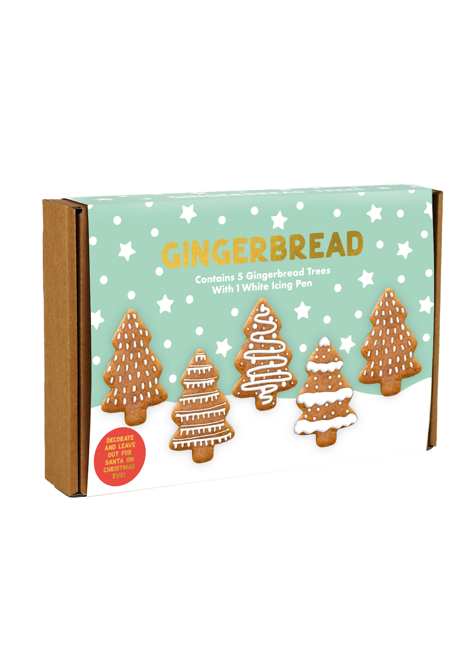 Letterbox Gingerbread Trees Decorating Kit