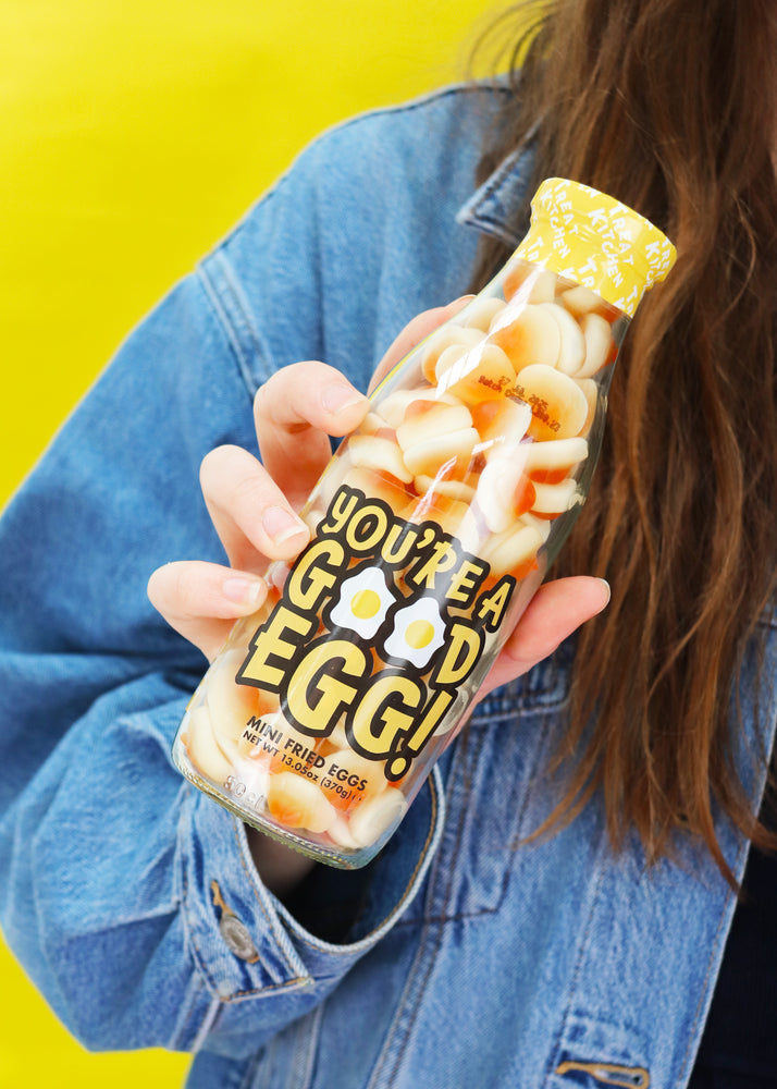 You’re A Good Egg - Gummy Fried Eggs Retro Sweets in Bottle, 370g