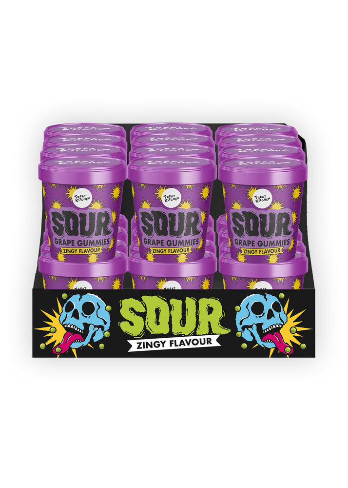 Case of 24 x 90g Purple Grape Flavour Super Sours