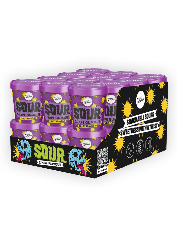 Case of 24 x 90g Purple Grape Flavour Super Sours