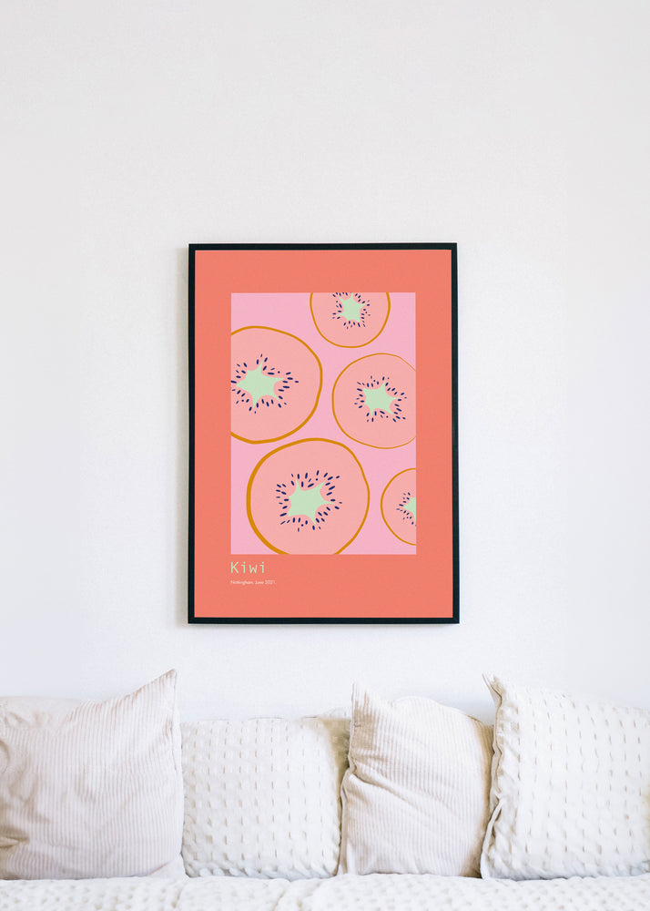 Kiwi Design Art Print A4 | Kiwis Fruit Wall Decor