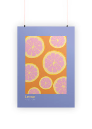 
                
                    Load image into Gallery viewer, Lemon Design Art Print A3 | Lemons Fruit Wall Decor
                
            