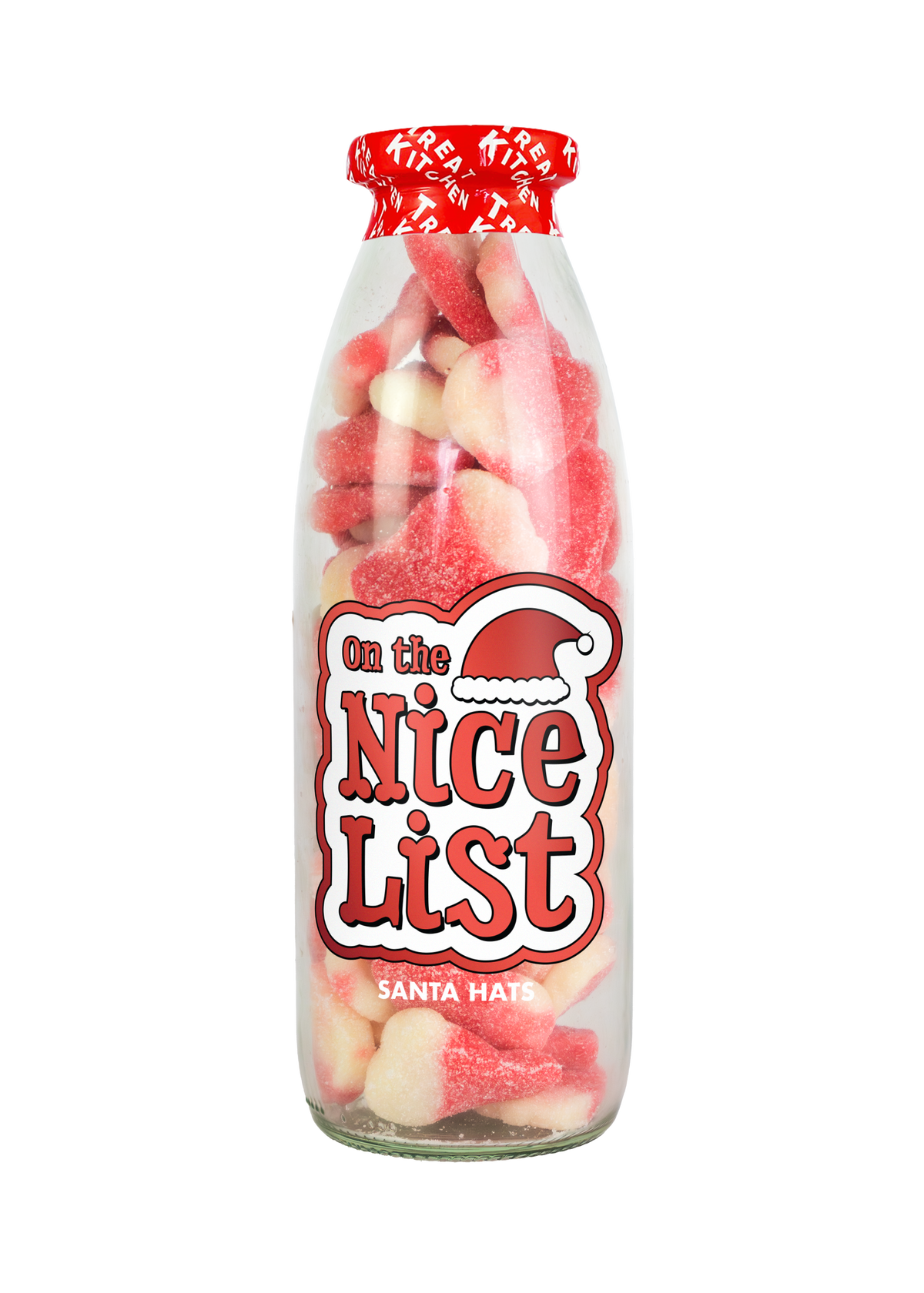 "On The Nice List" Message Bottle Of Sweets