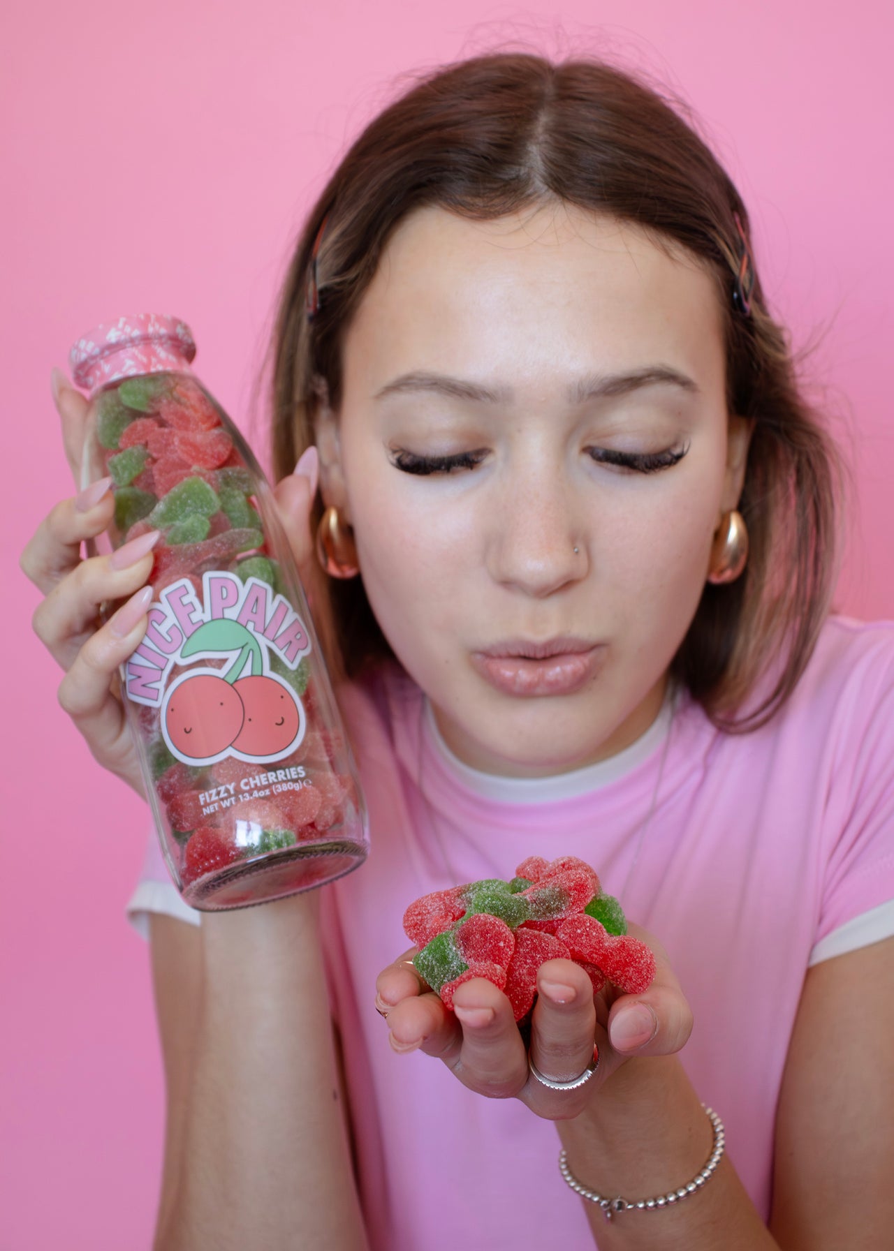"Nice Pair" Cherry Sweets in a Bottle