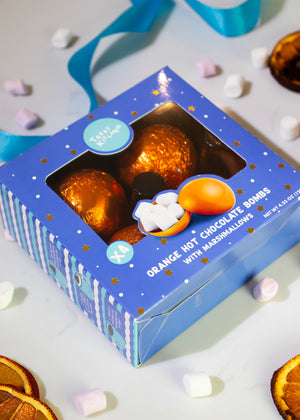 Orange Hot Chocolate Bombs - 4 Pack