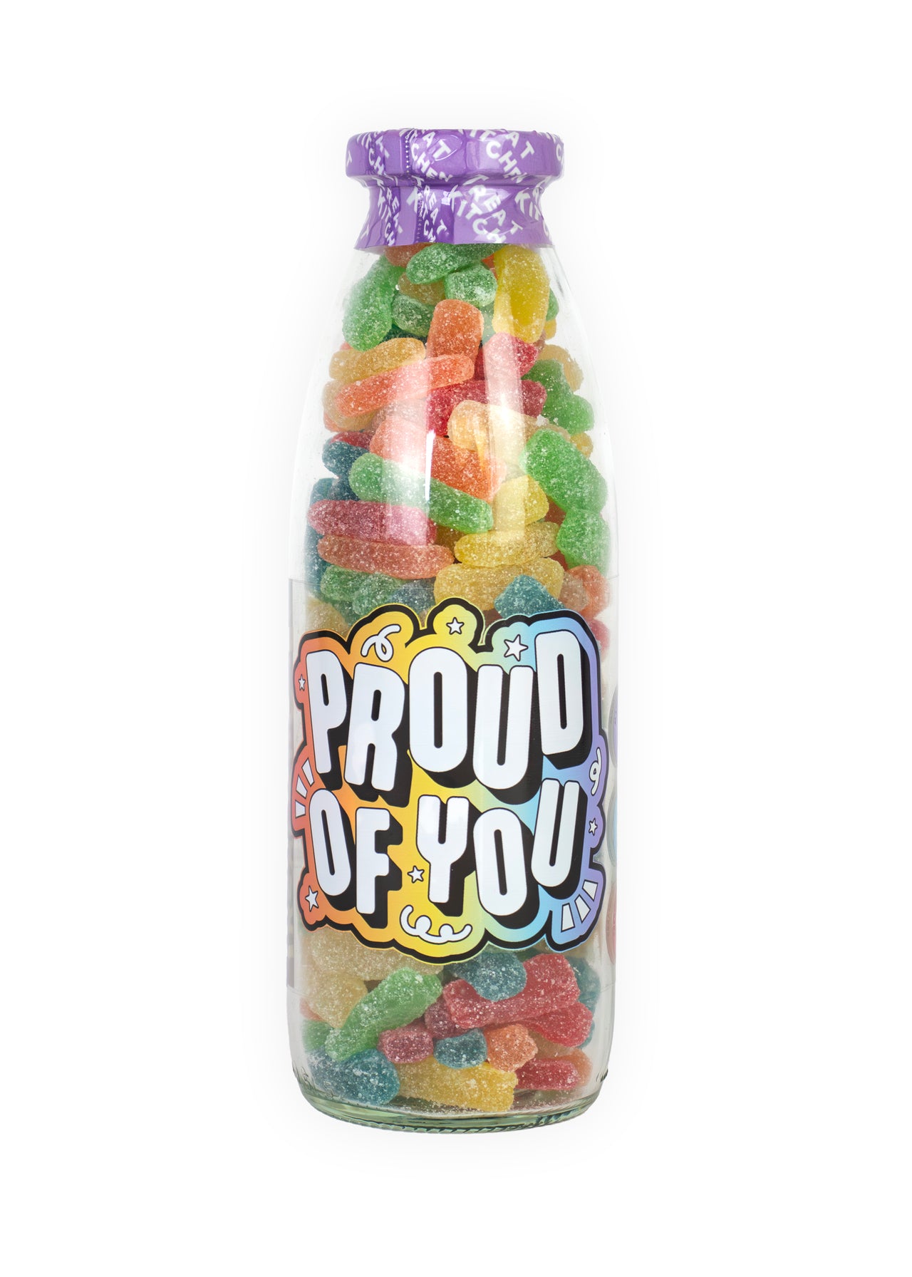 "Proud Of You" Message Bottle Of Sweets