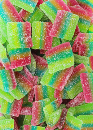 1KG of GUMMY Rainbow Belts Sweets (Vegan, Halal, Gluten Free)