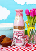 SHORT DATED - Raspberry and white chocolate muffins baking bottle BBE : 31/03/2025