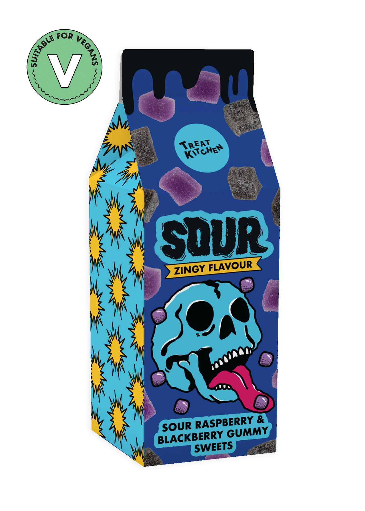 Sours Milk Carton Blue Raspberry and Blackberry