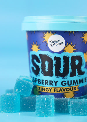 90g Blue Raspberry Flavour Super Sours Mini Tub