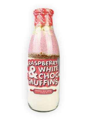 Raspberry and white chocolate muffins baking bottle BBE : 31/03/2025 641g