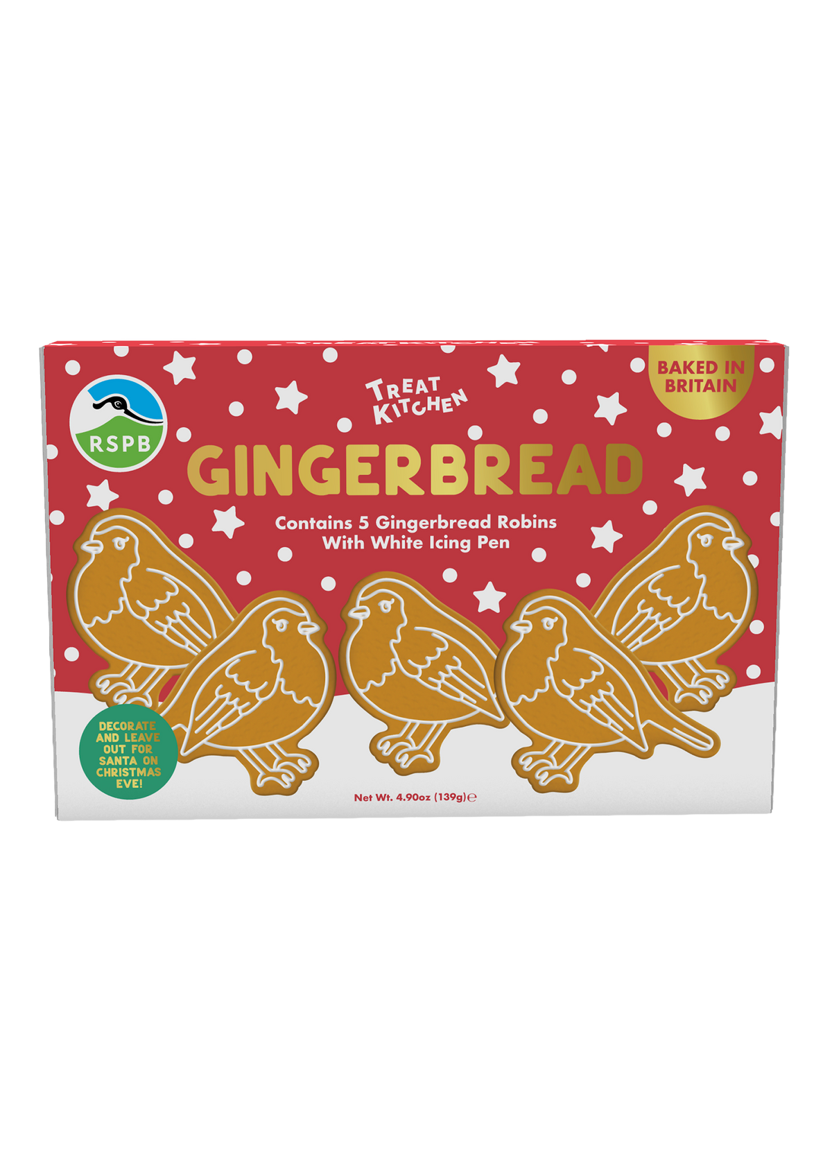 RSPB Letterbox Gingerbread Robins Decorating Kit