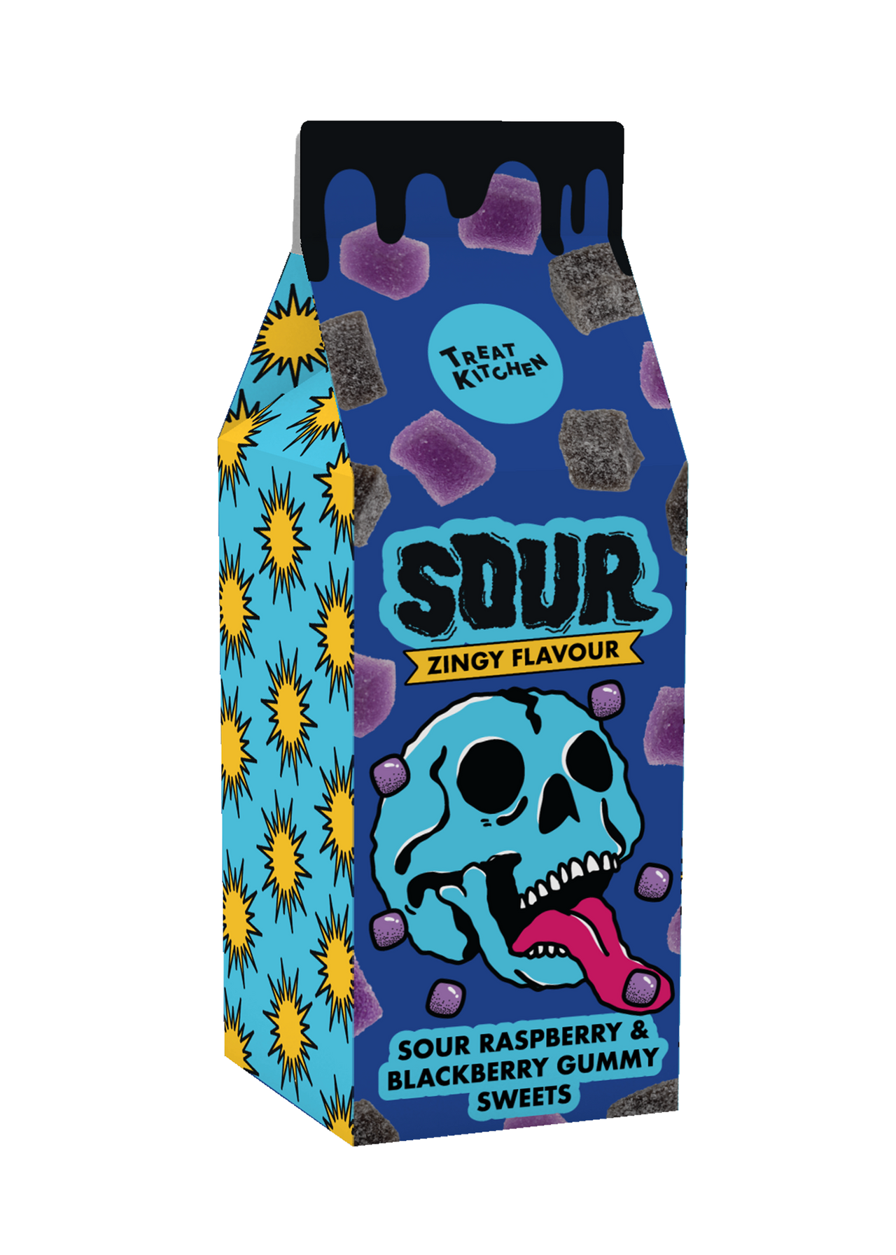 Sours Milk Carton Blue Raspberry and Blackberry
