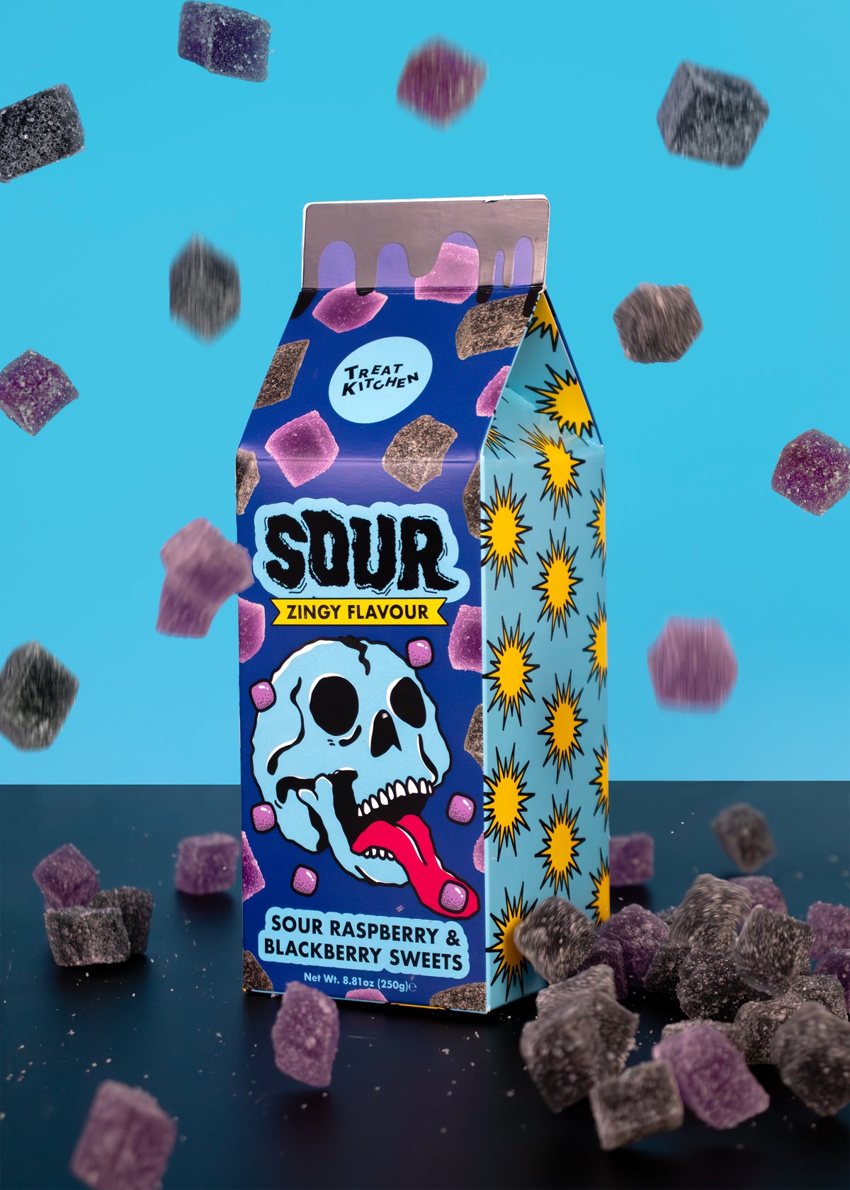 Sours Milk Carton Blue Raspberry and Blackberry – Treat Kitchen