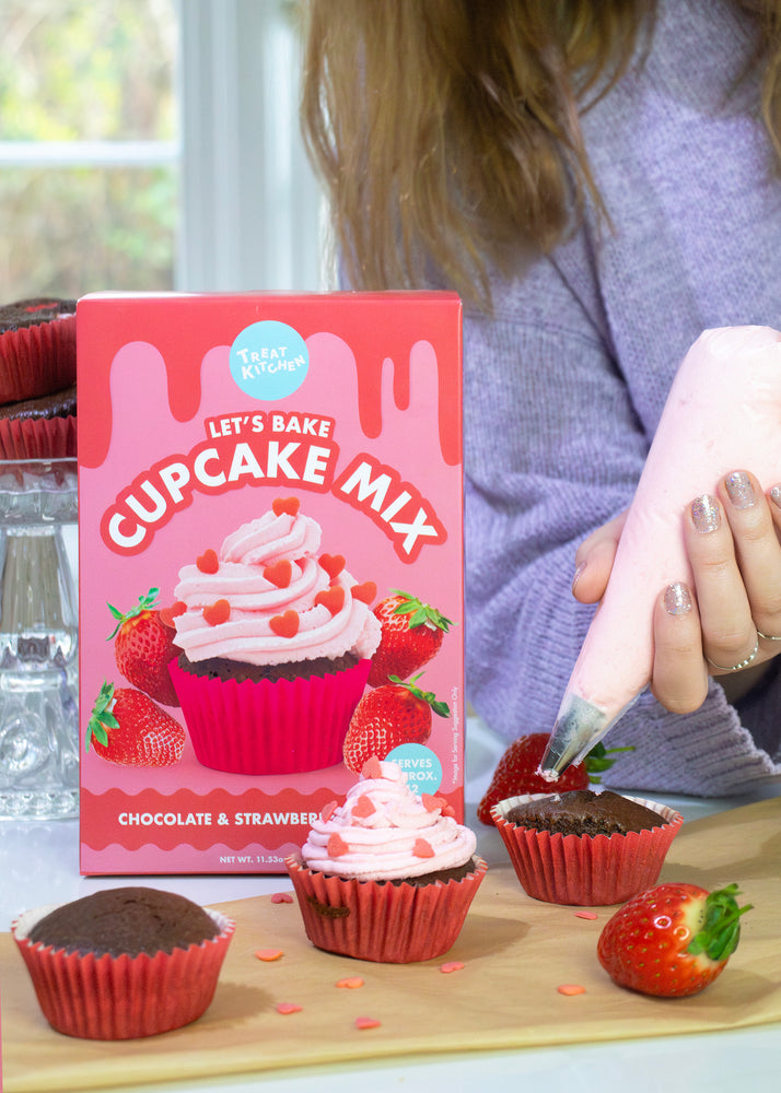 Chocolate and Strawberry Cupcake Baking Mix