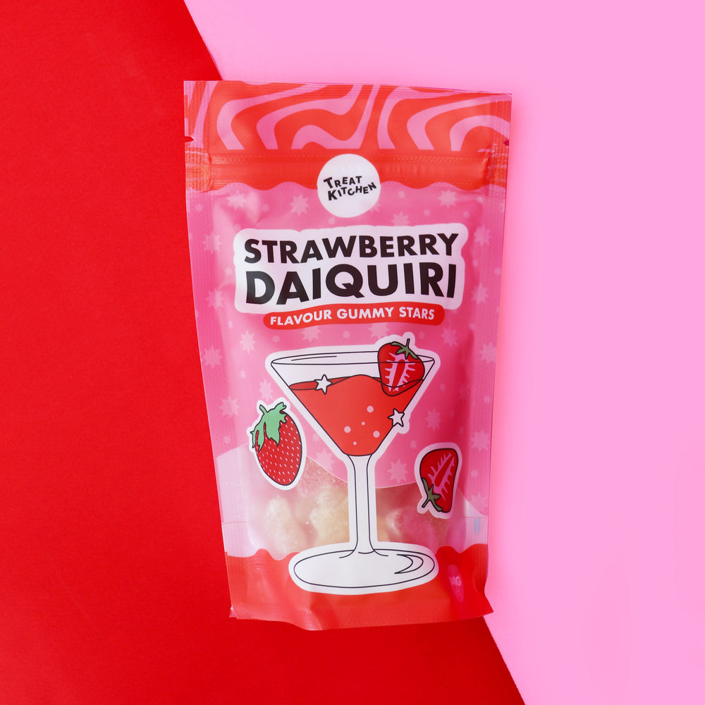 Strawberry Daquiri Cocktail Flavour Jelly Sweets Pouch (Alcohol Free) 140g