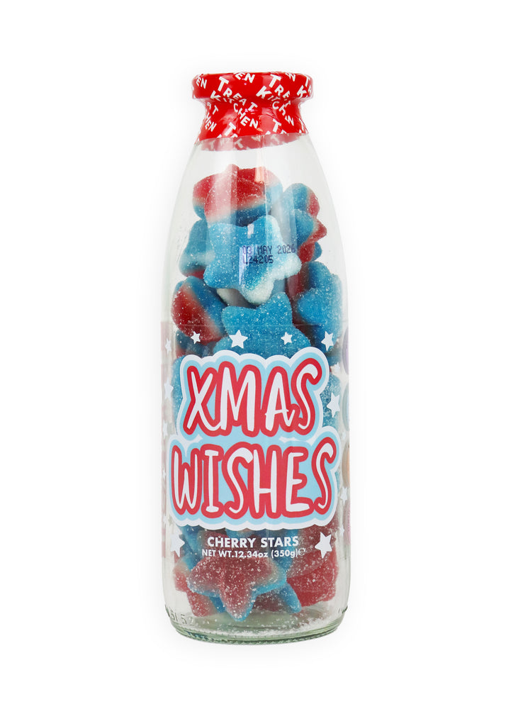 "Xmas wishes" Gummy Star Sweets in a Bottle 350g