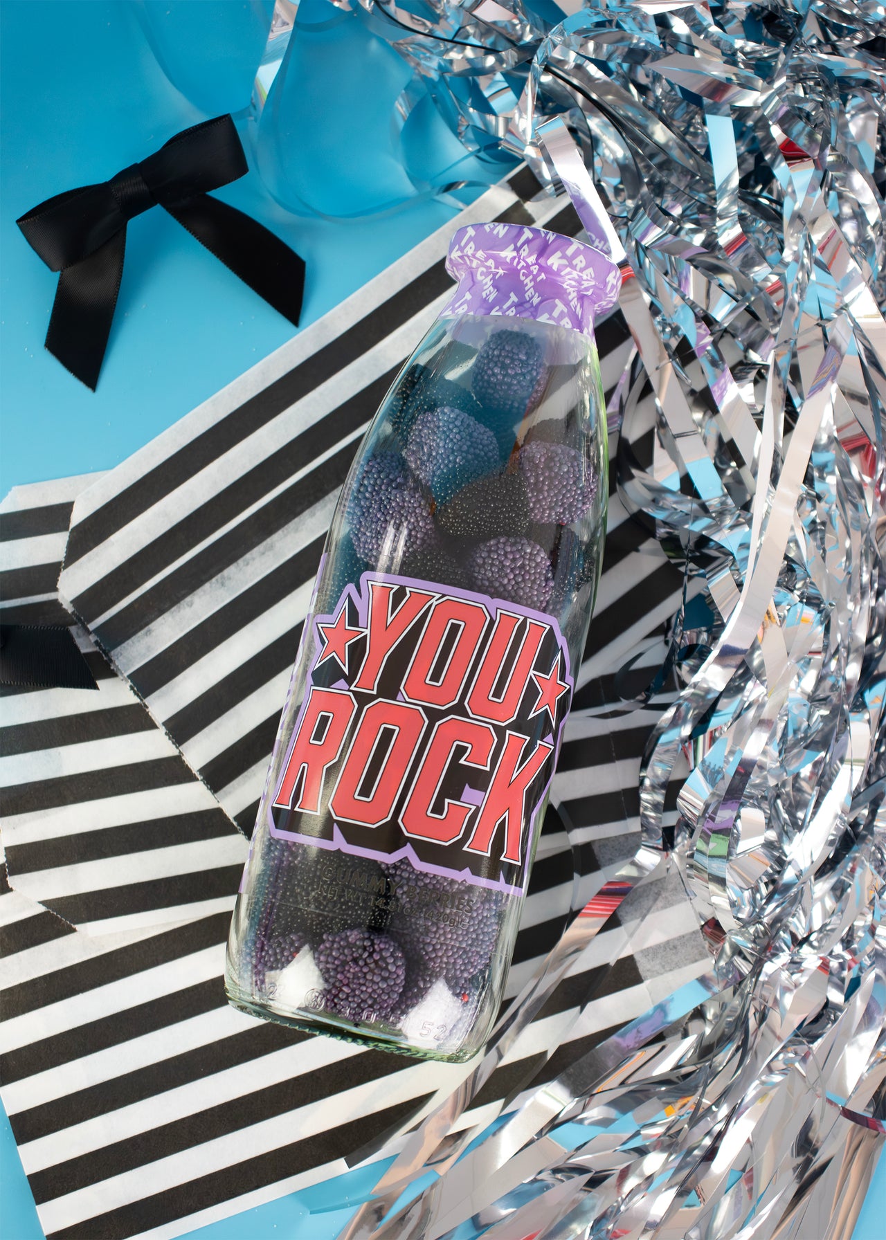 "You Rock" Vegan Message Bottle of Sweets