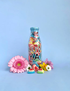Luv Ya! - Gummy Hearts Sweets in Message Bottle, 320g