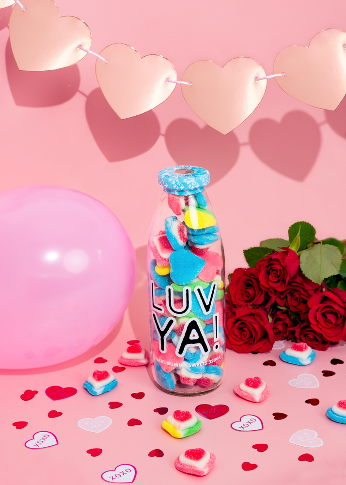 Luv Ya! - Gummy Hearts Sweets in Message Bottle, 320g